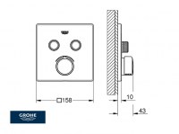 MEZCLADOR DUCHA EMPOTRADO SMARTCONTROL GROHE